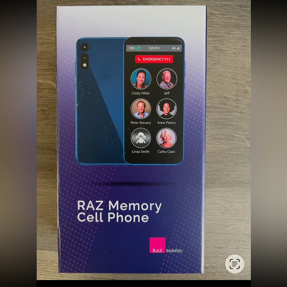 Blue RAZ Memory Smartphone with case